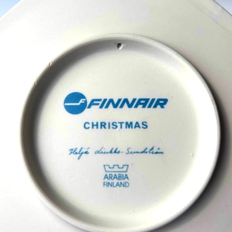 限定 FINNAIR×ARABIA Heljä Liukko-Sundström  クリスマスのプレート トントゥ ヘルヤ ②