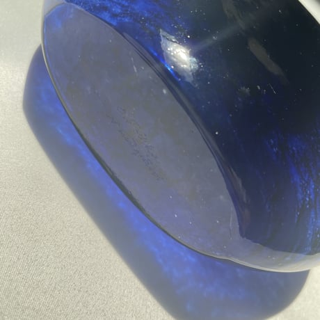 Nuutajarvi ヌータヤルヴィ Oiva Toikka オイバトイッカ mansikkapaikka bottle ブルー B