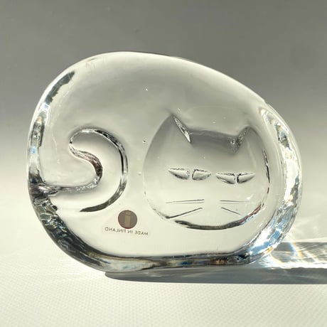 iittala Jorma Vennola ネコ ガラスのオブジェ ヨルマ・ヴェンノラ