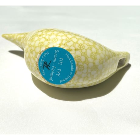 Heini Riitahuhta アラビア TITI-TYY 鳥 鳥笛 ライムグリーン 小花柄