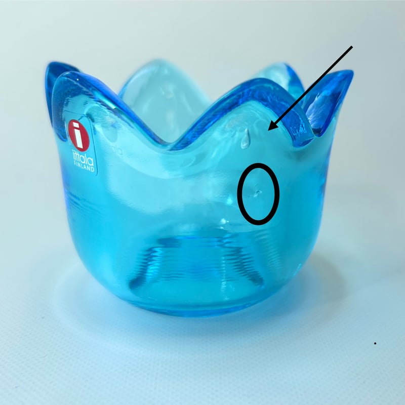 iittala Jorma Vennola Tulip ライトブルー Lサイズ キャンドルホル