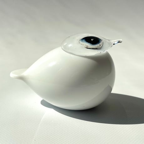 Nuutajarvi Oiva Toikka Puffball 白 / オイバ・トイッカ バード