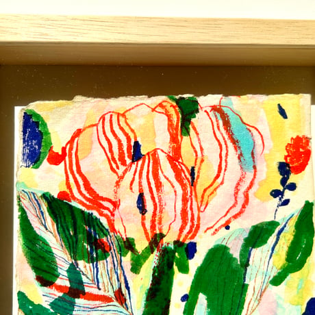Matti Pikkujämsä アート 花 Mustekukka 額付 送料込
