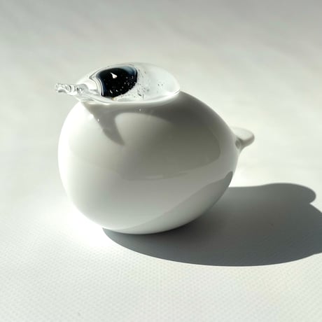 Nuutajarvi Oiva Toikka Puffball 白 / オイバ・トイッカ バード