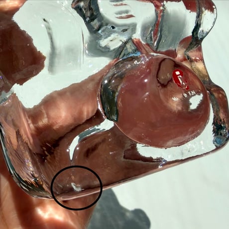 iittala Jorma Vennola ガラス吹きの職人 ガラスオブジェ ヨルマ・ヴェンノラ 訳あり