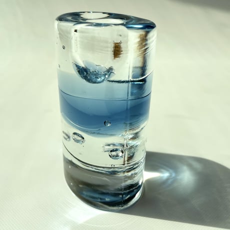 iittala Timo Sarpaneva Arktia / 淡いブルー オーバル キャンドルスタンド / ティモ・サルパネヴァ
