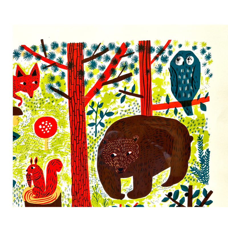 Matti Pikkujämsä アート Metsikko 9/12 シルクスクリーン /