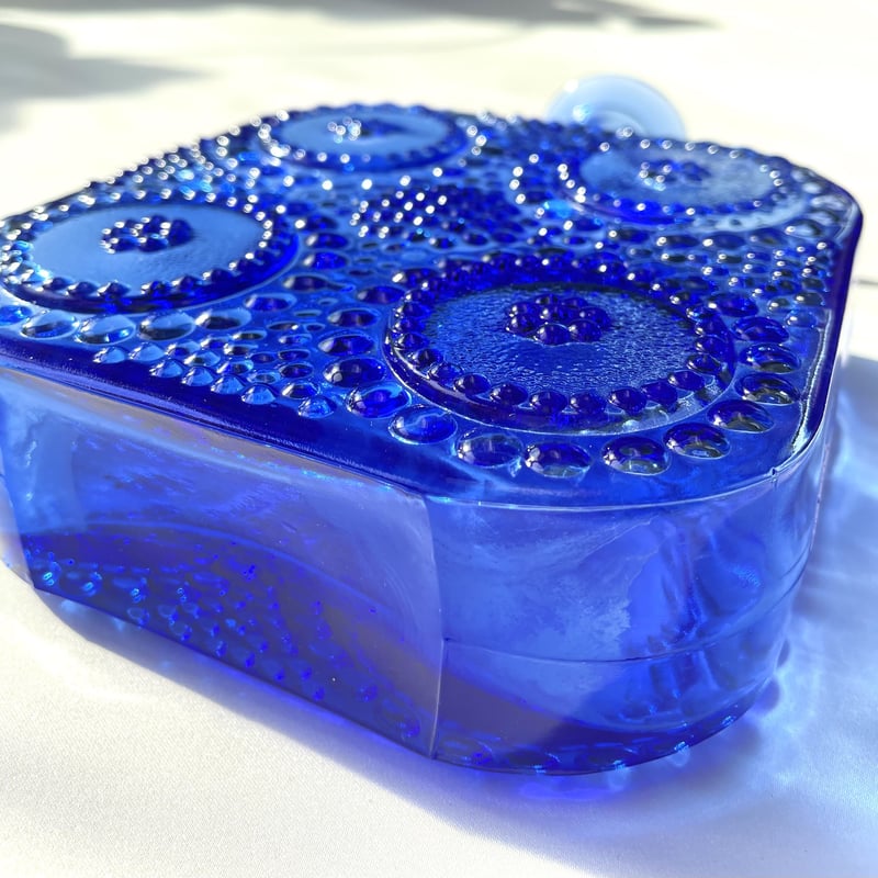 Riihimaen Lasi グラッポニア ブルー ボトル/ ベース ② | Kirsikkapuu