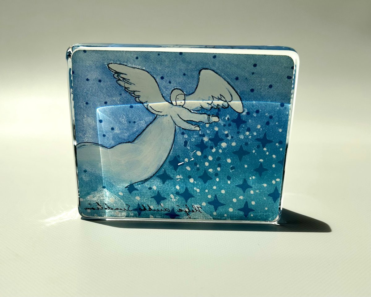  Helja Design ガラスカード(3人の天使/Ｌサイズ) iittala Helja Design ガラスカード(3人の天使/Lサイズ)オン