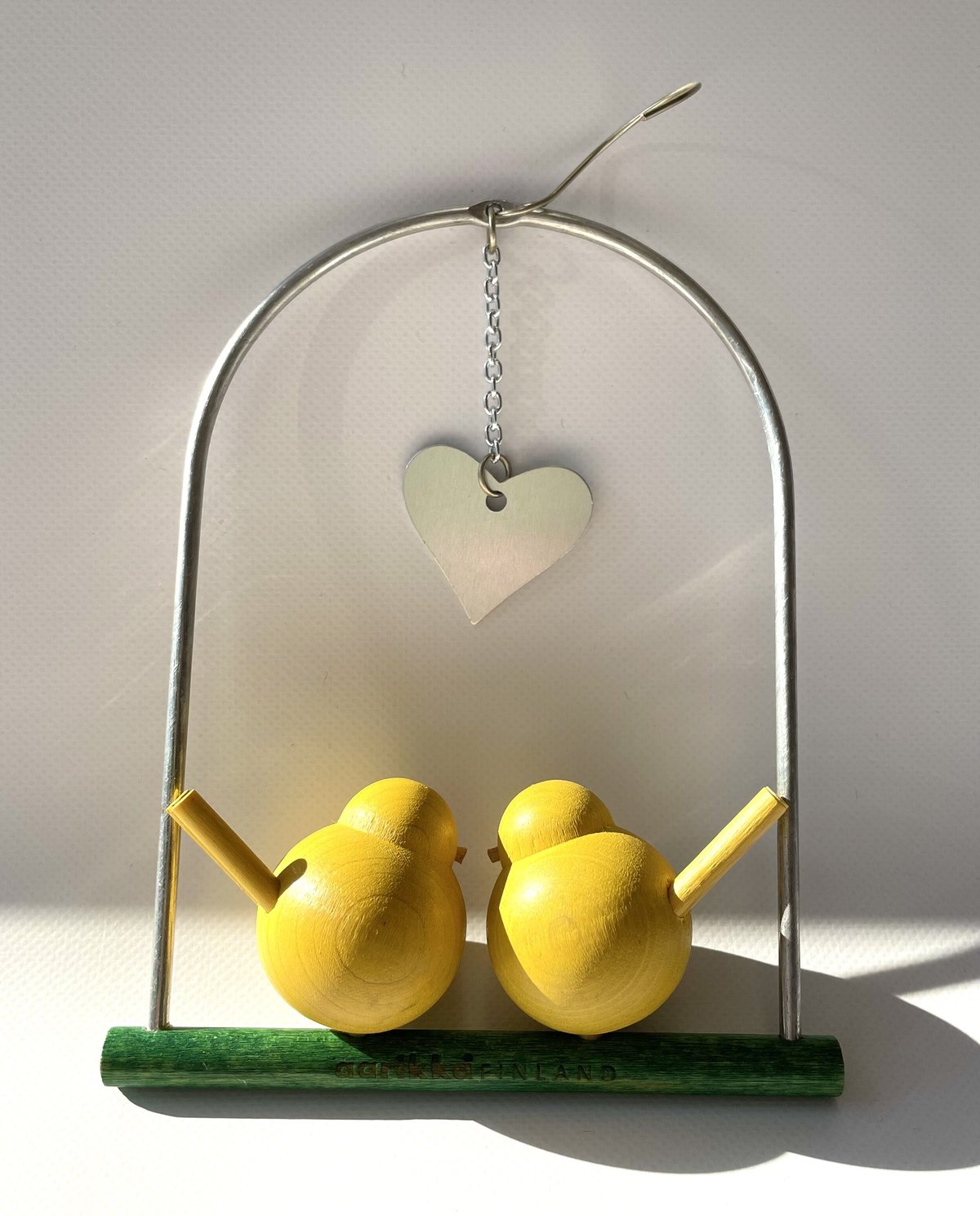 aarikka/アーリッカ ヴィンテージ モビール 2羽の小鳥 イエロー