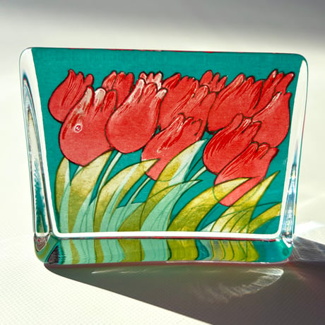 iittala イッタラ Heljä Liukko-Sundström チューリップ ガラスカード 小サイズ