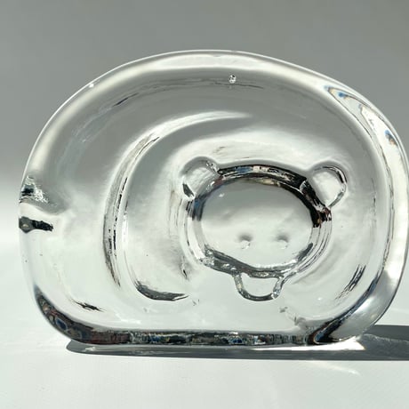 iittala  Jorma Vennola クマ ガラスのオブジェ アッシュトレイ KARHU