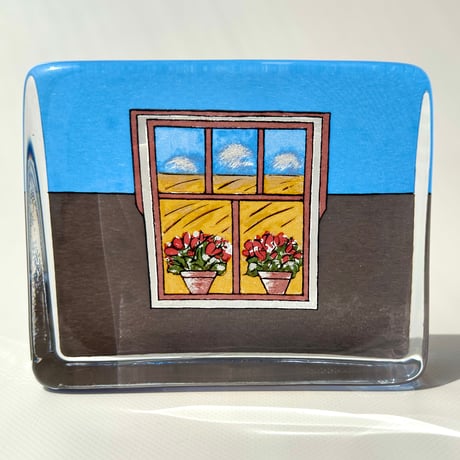 イッタラ Helja Liukko-Sundström ガラスカード Katson Maalaismaisemaa  田園地帯の眺め iittala