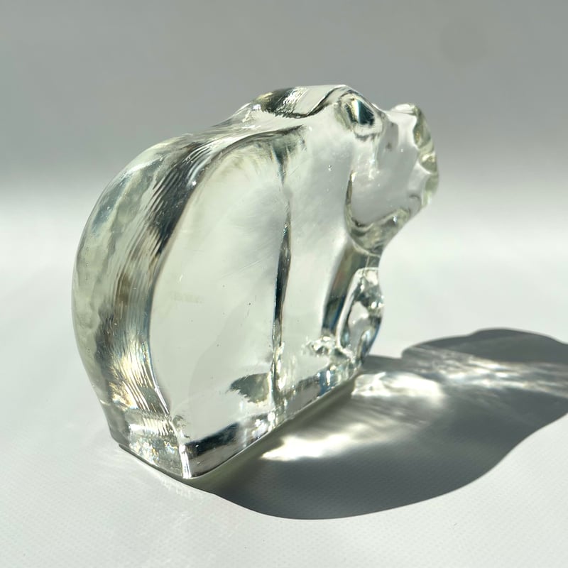 Humppila社 クマ ガラスのオブジェ KARHU | Kirsikkapuu