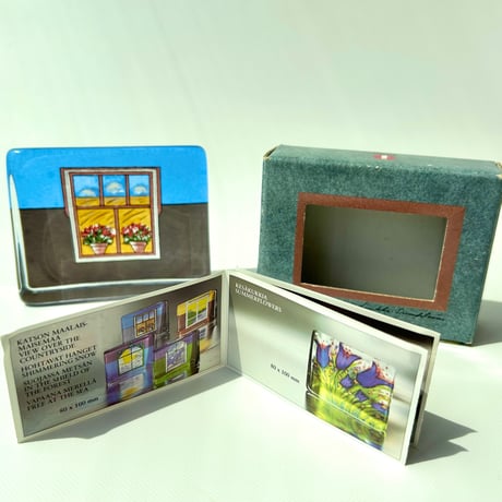 イッタラ Helja Liukko-Sundström ガラスカード Katson Maalaismaisemaa  田園地帯の眺め iittala