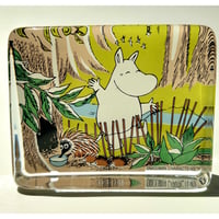 Iittala イッタラ ムーミン ガラスカード " Onnellinen Muumipeikko"