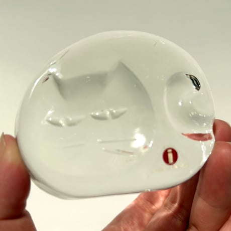 iittala Jorma Vennola ネコ ガラスのオブジェ / ペーパーウェイト / イッタラ ヨルマ・ヴェンノラ