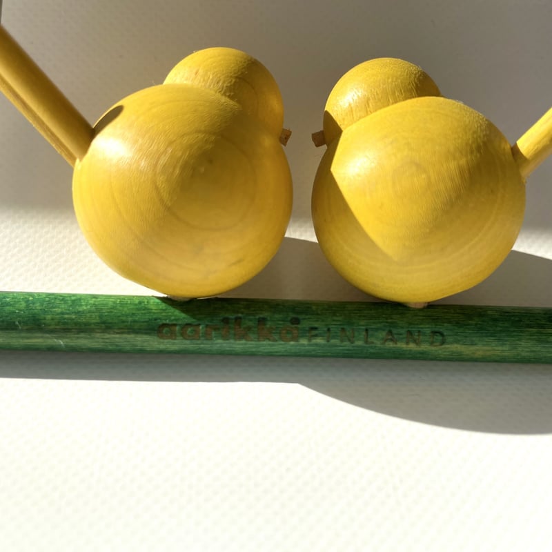 aarikka/アーリッカ ヴィンテージ モビール 2羽の小鳥 イエロー