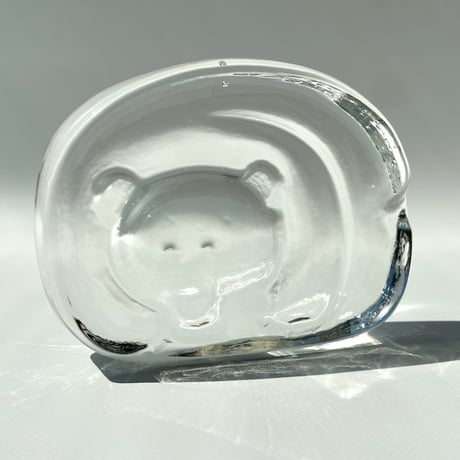 iittala  Jorma Vennola クマ ガラスのオブジェ アッシュトレイ KARHU