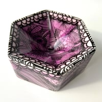 Heini Riitahuhta ヘキサゴンジャー ゴールド ブルー花柄 ヘイニ