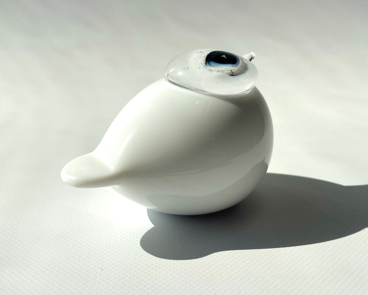 Oiva Toikka・パフボール ホワイト Iittala Toikka White Puffball Bird - 2015 & Earlier iittala