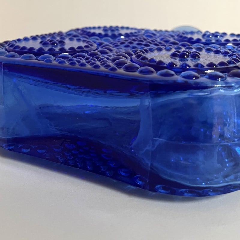 Riihimaen Lasi グラッポニア ブルー ボトル/ ベース ② | Kirsikkapuu