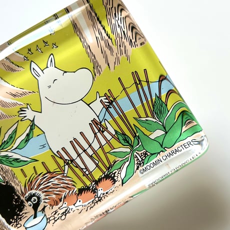 Iittala イッタラ ムーミン ガラスカード " Onnellinen Muumipeikko"