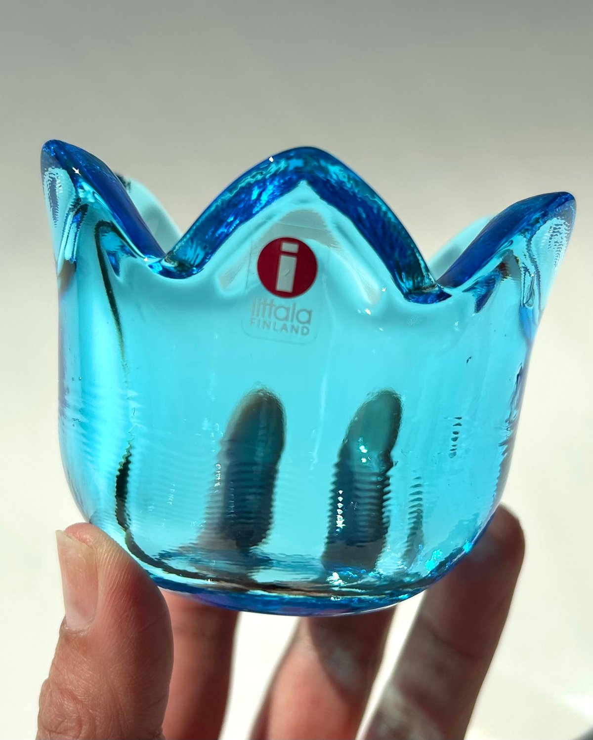 iittala Jorma Vennola Tulip ライトブルー Lサイズ キャンドルホル