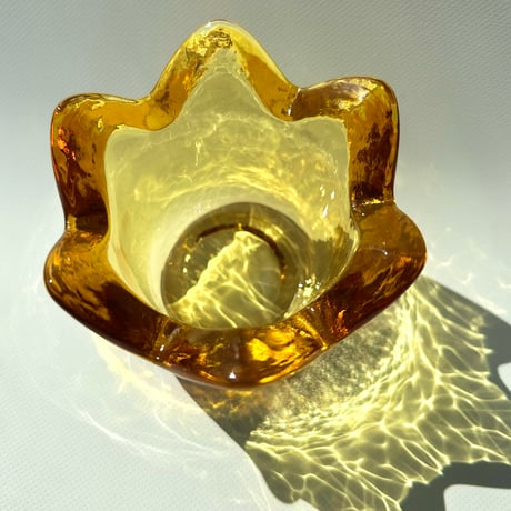 iittala Jorma Vennola Tulip イエロー  Lサイズ キャンドルホルダー / イッタラ ヨルマ・ヴェンノラ
