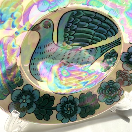アラビア Birger Kaipiainen 極楽鳥 オーバルプレート  カイピアイネン Paratiisilintu 鳥 Arabia ① 1970s ヴィンテージ