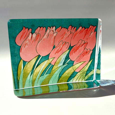iittala イッタラ Heljä Liukko-Sundström チューリップ ガラスカード 大サイズ