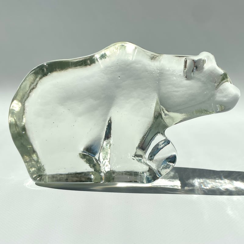 Humppila社 クマ ガラスのオブジェ KARHU | Kirsikkapuu