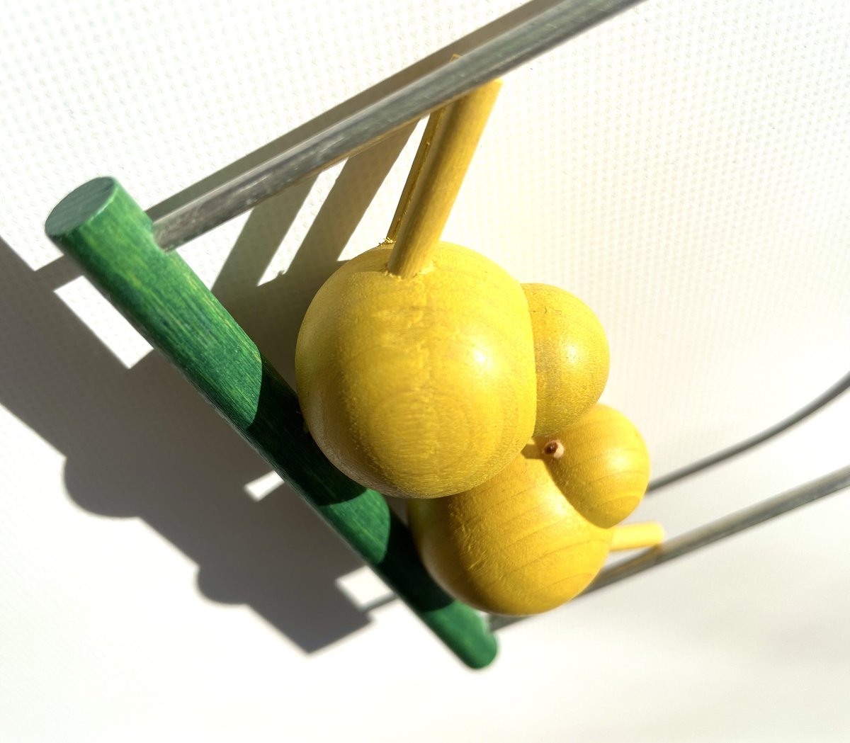 aarikka/アーリッカ ヴィンテージ モビール 2羽の小鳥 イエロー