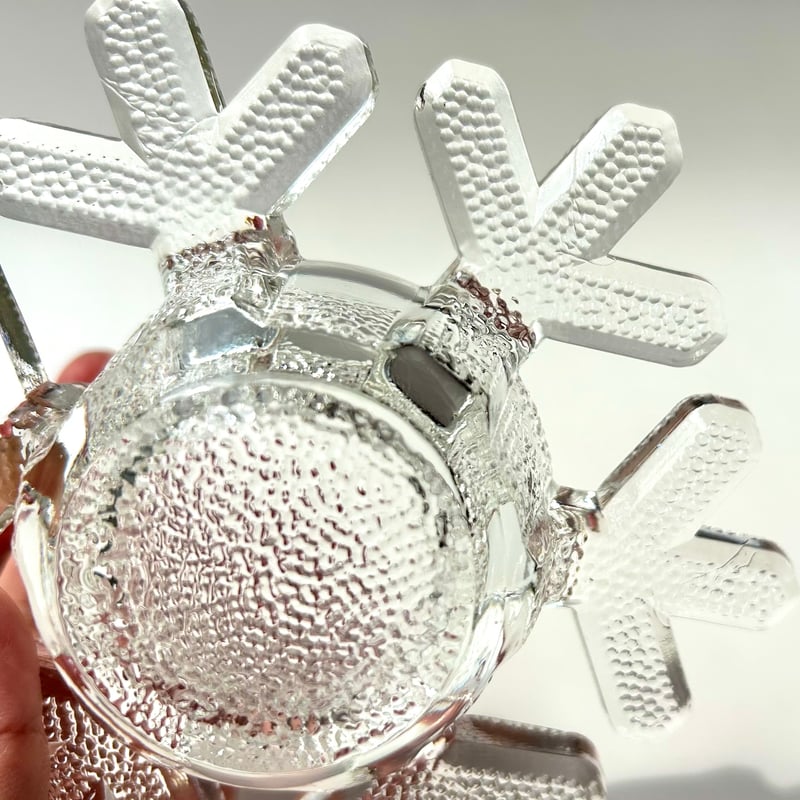 スワロフスキー キャンドルホルダー 　雪の結晶 Iittala Snow Crystalガラス キャンドルホルダー 雪の結晶