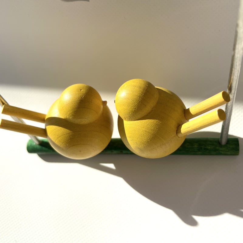 aarikka/アーリッカ ヴィンテージ モビール 2羽の小鳥 イエロー