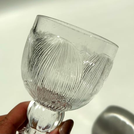 Nuutajarvi Oiva Toikka Pioni ワイングラス ② 訳あり オイバ・トイッカ