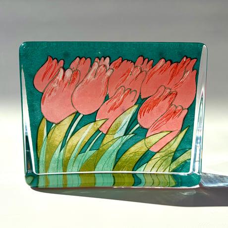 iittala イッタラ Heljä Liukko-Sundström チューリップ ガラスカード 大サイズ