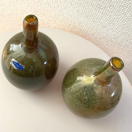 Nuutajarvi ヌータヤルヴィ Oiva Toikka オイバトイッカ mansikkapaikka bottle ブラウン系①