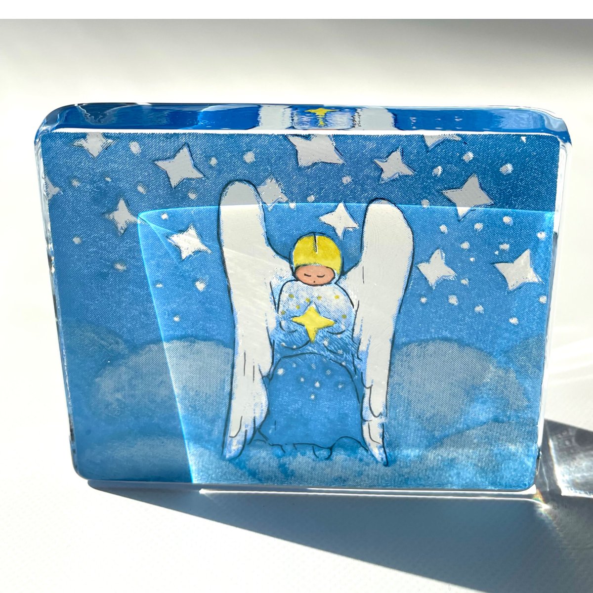  Helja Design ガラスカード(3人の天使/Ｌサイズ) iittala Helja Design ガラスカード(3人の天使/Lサイズ)オン