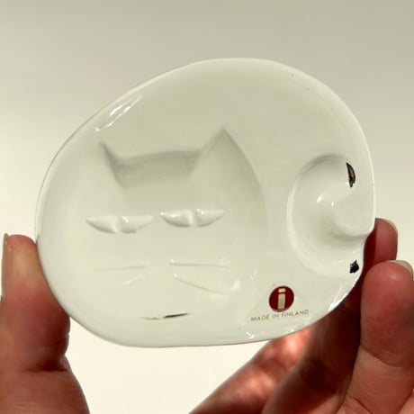 iittala Jorma Vennola ネコ ガラスのオブジェ / ペーパーウェイト / イッタラ ヨルマ・ヴェンノラ