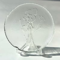 Heiniä kainalossa ガラスプレート Humppila Kaija Aarikka / ブルーアネモネ①