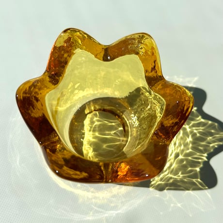 iittala Jorma Vennola Tulip イエロー  Lサイズ キャンドルホルダー / イッタラ ヨルマ・ヴェンノラ