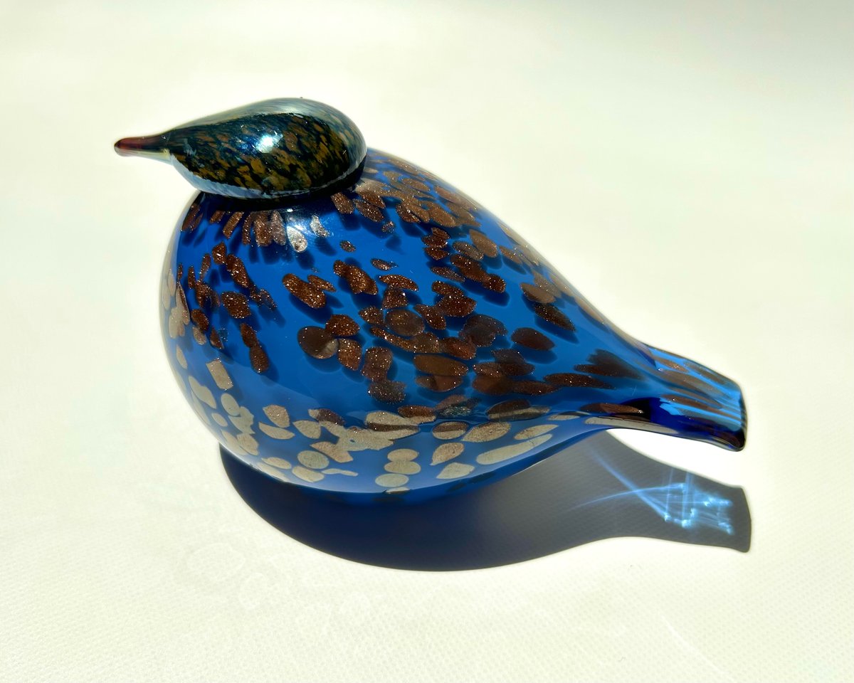 イッタラバード　ブルーフィンチ　blue finch ④ iittala - イッタラ バード レア ヴィンテージ ブルー ホワイト