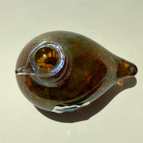 Nuutajarvi Oiva Toikka Golden-Crested Kinglet  ラスター&ブラウン / オイバ・トイッカ バード