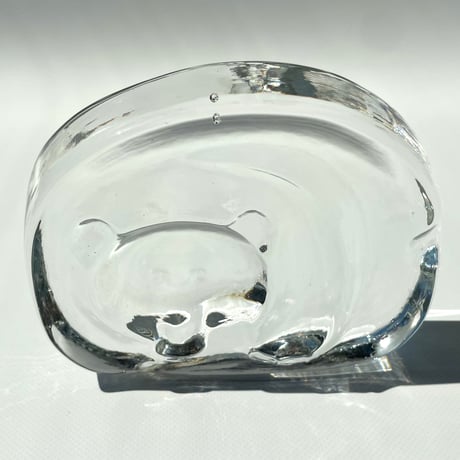 iittala  Jorma Vennola クマ ガラスのオブジェ アッシュトレイ KARHU