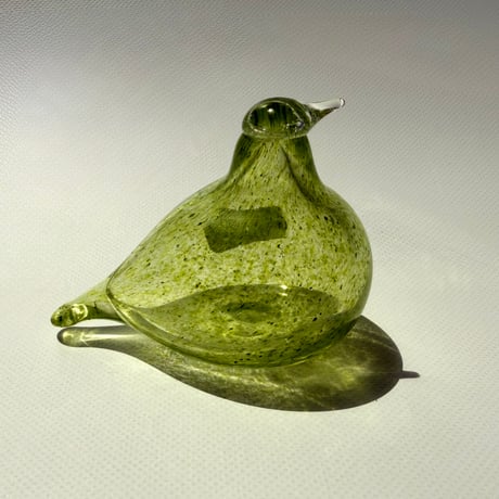 Nuutajarvi Oiva Toikka Golden-Crested Kinglet  グリーン / オイバ・トイッカ バード