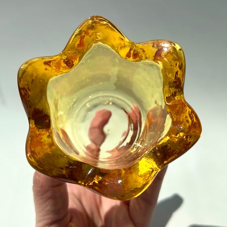 iittala Jorma Vennola Tulip イエロー  Lサイズ キャンドルホルダー / イッタラ ヨルマ・ヴェンノラ