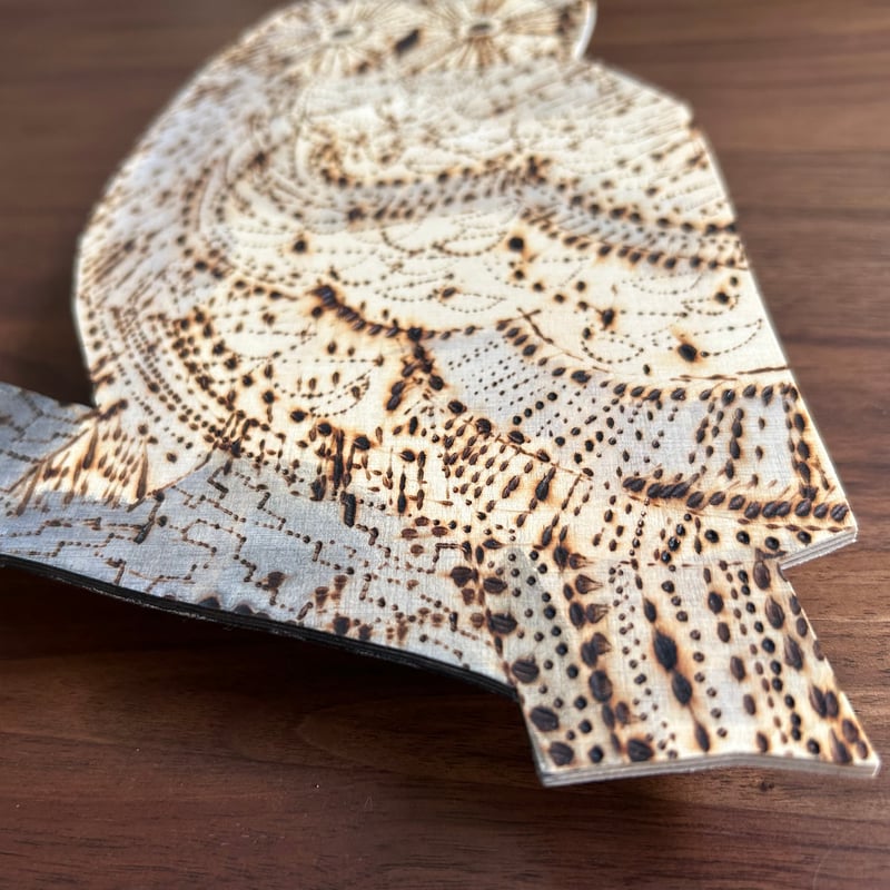 マッティピックヤムサ 新品 プライウッド 壁掛け フクロウ 送料込