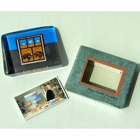 イッタラ Helja Liukko-Sundström ガラスカード Katson Maalaismaisemaa  田園地帯の眺め iittala