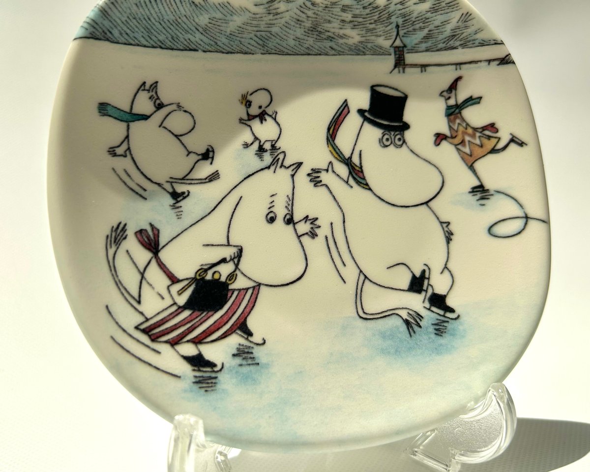 ☆Arabia☆ムーミン ウォールプレート☆Jump Slope☆ ARABIA ムーミン ウォールプレート On Slippery Ice アラビア | Kir